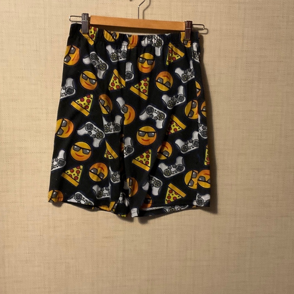 Faded Glory Black Emoji Print Kids Pajama Bottoms